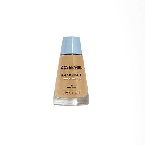 COVERGIRL Clean Matte Liquid Foundation Warm Beige 545, 1 oz (packaging may vary)