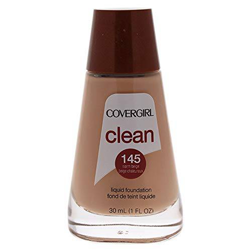 COVERGIRL Clean Makeup Foundation Warm Beige 145, 1 oz (packaging may vary)