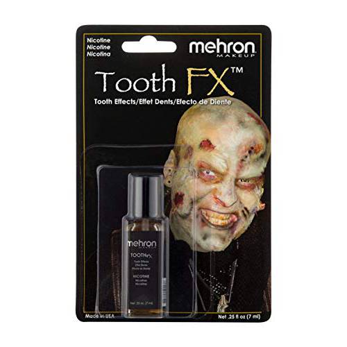 Mehron Makeup Tooth FX with Brush (.25 ounce) (Nicotine)