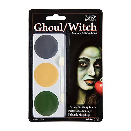 Mehron Makeup Tri-Color Halloween Makeup Palette (Ghoul/Witch)