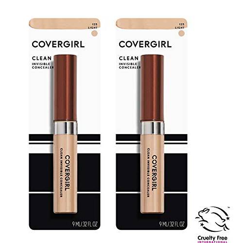 COVERGIRL Clean Invisible Concealer, Light 125, 0.32 Fl Oz, 2 Count