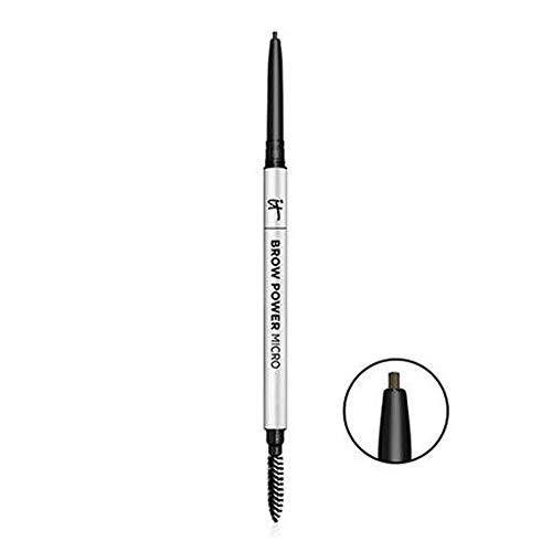 IT Cosmetics Brow Power Micro, Universal Taupe - Universal Eyebrow Pencil - Mimics The Look Of Real Hair - Budge-Proof Formula - Built-In Spoolie - 0.017 Oz