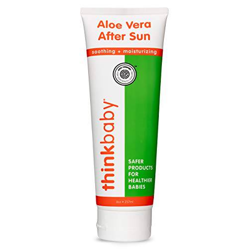 THINK Thinkbaby Aloe Vera After Sun Relief Gel - EWG Verified Natural After Sun Skincare for Face & Body - Hydrating, Soothing, Moisturizing Sunburn Solution for Babies & Toddlers, 8oz