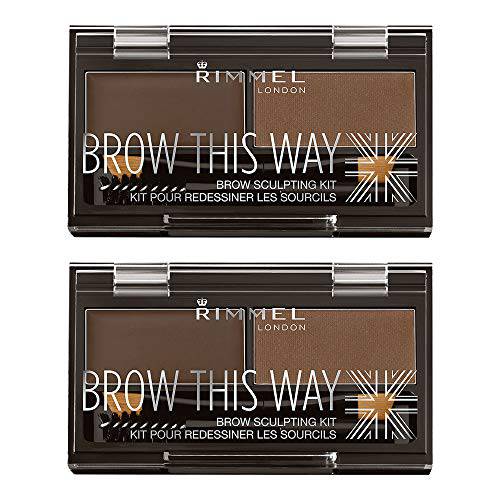 Rimmel brow this way sculpting kit with eyebrow wax & setting powder, blonde, pack of 2, 0.05 Ounce