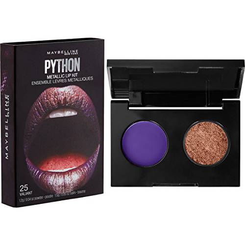 Maybelline New York Lip Studio Python Metallic Lip Makeup Kit, Valiant, 0.09 oz.
