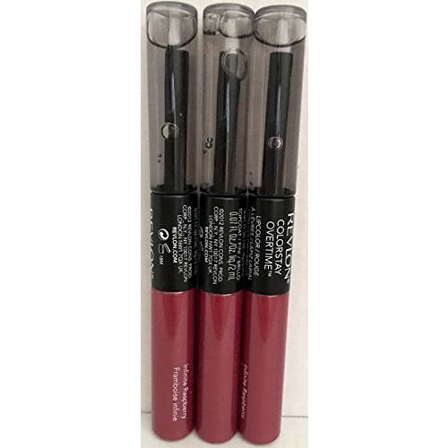 Revlon ColorStay Overtime Liquid Lip Color, Infinite Raspberry [005] 0.07 oz (Pack of 3)