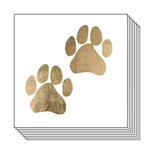 Gold Paw Prints Temporary Tattoos (20-Pack) | Skin Safe | MADE IN THE USA| Removable