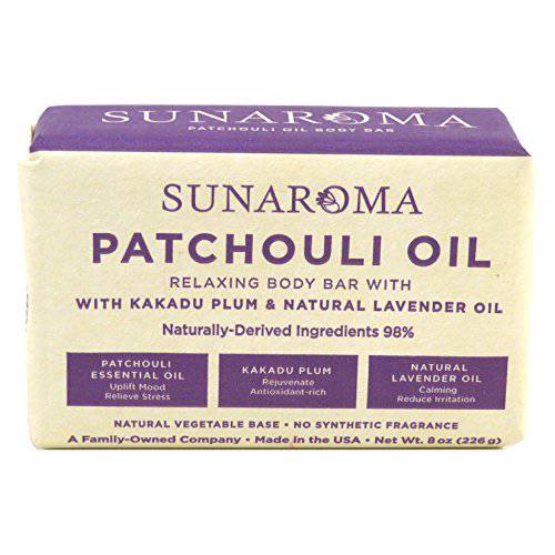 Sunaroma Soap Bar Patchouli 8 Ounce (236ml) (3 Pack)