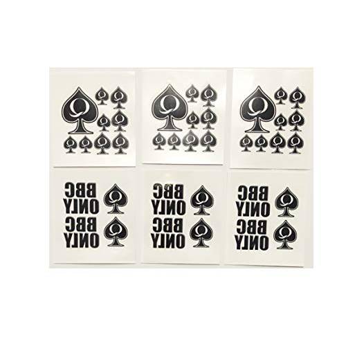 39 Piece Quees of Spades BBC Only Temporary Tattoo Set - 6 Sheets