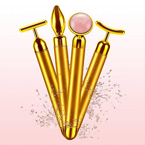 4-in-1 Face Massager Roller 24k Golden Face Roller, Arm Eye Nose Massage for Face Facial Massager Skin Care Tools