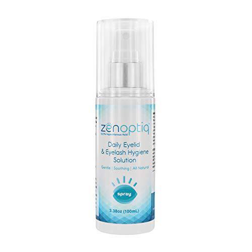 Zenoptiq™ 0.01% Hypochlorous Acid Daily Eyelid and Eyelash Hygiene Solution Spray, Gentle Cleansing Spray (3.38 oz / 100 ml Bottle)