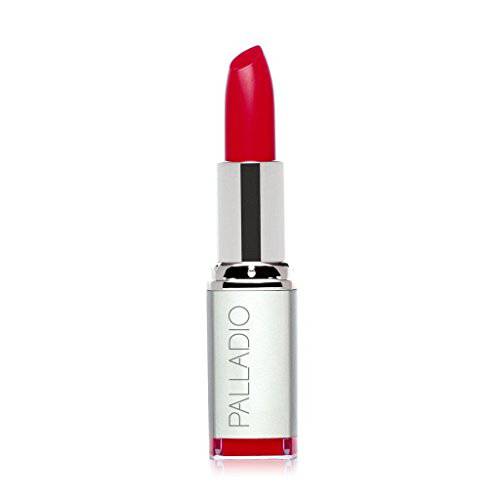 Palladio Herbal Lipstick, Rich Pigmented and Creamy Lipstick, Infused with Aloe Vera, Chamomile & Ginseng, Prevents Lips from Drying, Combats Fine Lines, Long Lasting Lipstick, Pure Red