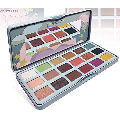 Ccolor Fairy Tale - 18 Color Eyeshadow Palette - Highly Pigmented - Neutral Nudes Bright Colorful Eye Shadow - Long Lasting - Makeup Palette