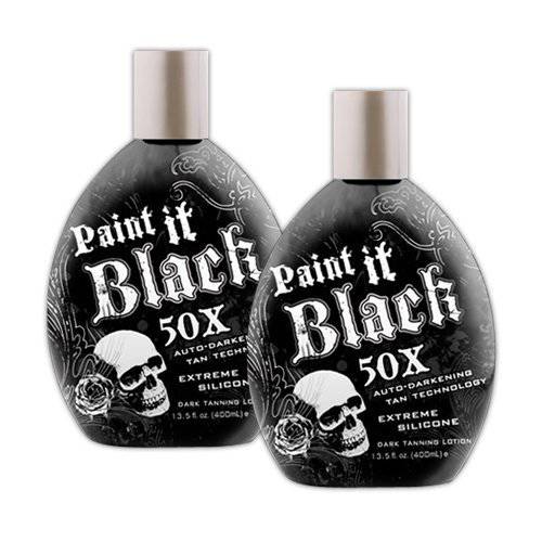 LOT of 2 Millennium PAINT IT BLACK 50X Bronzer Indoor Dark Lotion Tanning Bed by Millennium Tanning Products