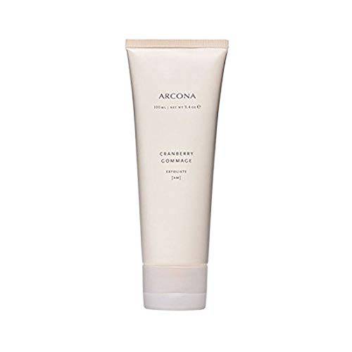 ARCONA Purifying & Exfoliating Cranberry Gommage - Face Exfoliator With Raspberry & Blueberry Enzymes, Jojoba Beads & Volcanic Minerals - Natural Cleansing Facial Exfoliant for Clogged Pores - 100mL