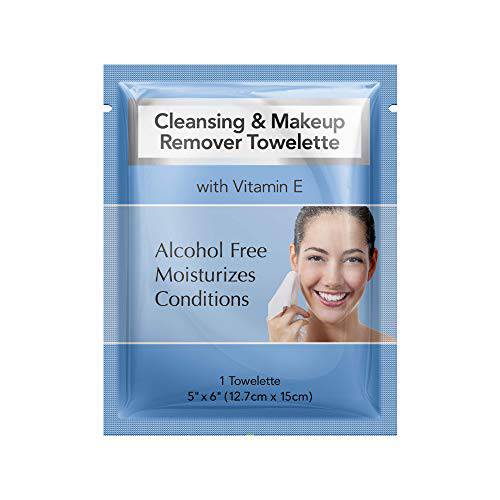 Diamond Wipes Face Cleansing and Waterproof Makeup Remover Wipes, Case of 250 Wipes, Alcohol Free Wipes with Vitamin E