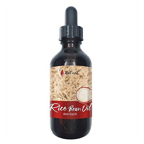 Well’s Rice Bran Oil 2oz / All Natural / Stimulate Hair Growth / For All Hair Types / Result in 4-6 Weeks