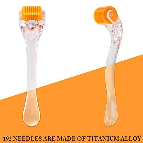 MOOKARDILANE Derma Roller 0.25mm 192 Titanium Needle Cosmetic Needling for Face Microneedle Roller for Beauty Home Use