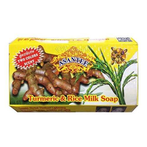 Asantee Turmeric and Rice Milk Soap 125 grams (6-Pack)