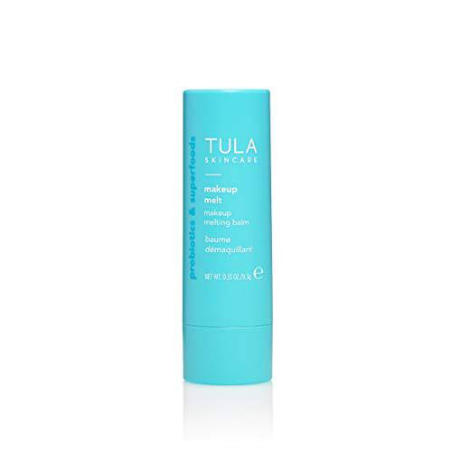 TULA Skin Care Makeup Melt Makeup Removing Balm | Travel-Friendly, Dissolves Stubborn Makeup and Softens Skin | 0.32 oz.