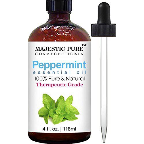 Majestic Pure Peppermint Essential Oil, Pure and Natural, Therapeutic Grade Peppermint Oil, Set of 2 4 fl. oz.