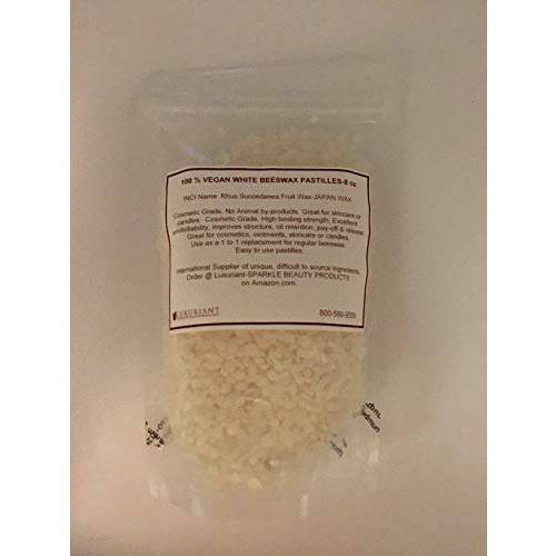 Vegan Beeswax Pastilles-Plant-Based-White-100% Natural-16 oz