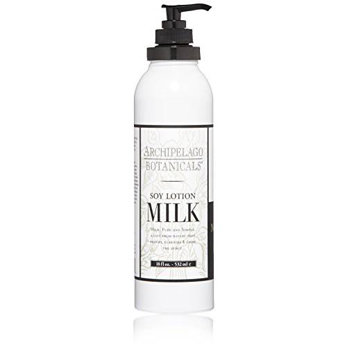 Archipelago Botanicals Soy Milk Lotion | Nurturing, Soothing Daily Body Lotion | Free From Parabens, Phthalates and GMOs (18 oz)