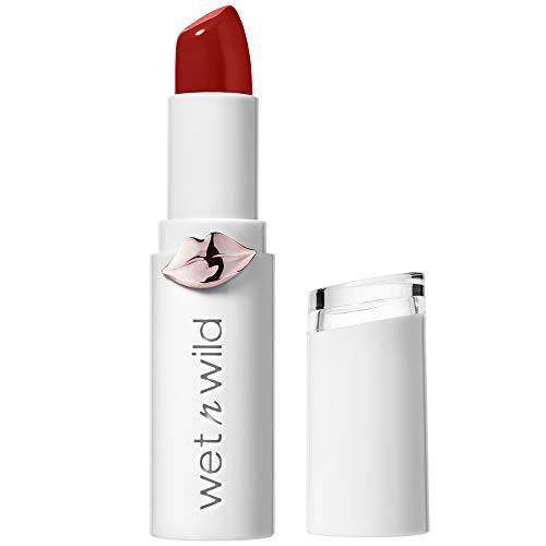 Lipstick By Wet n Wild Mega Last High-Shine Lipstick Lip Color Makeup, Brick Red Fire-Fighting
