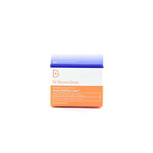 Dr Dennis Gross B³Adaptive SuperFoods Stress SOS Eye Cream: For Tired Eyes, Worry Lines, Crepiness, and Puffiness, 0.5 fl oz