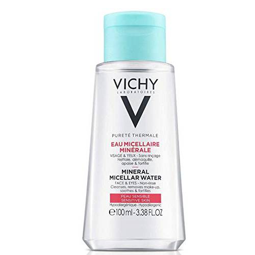 Vichy Pureté Thermale One Step Micellar Water Face Toner & Makeup Remover, Alcohol Free Facial Cleanser with Vitamin B5, Non-Drying for Sensitive Skin