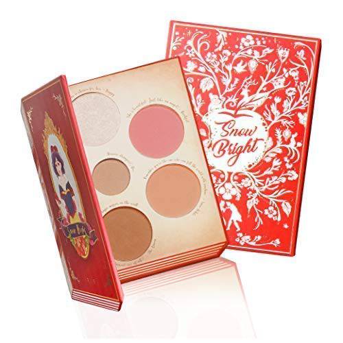Snow Bright Contour Highlight Blush Makeup Palette - Smooth and Pigmented - Easy to Blend and Use - Vegan and Cruelty Free - 5 Part Pressed Powder Makeup Kit - With Mirror For All Skin Types
