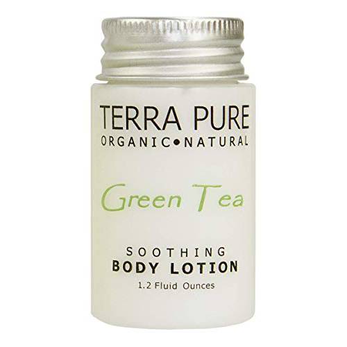 Terra Pure Green Tea Lotion | 1.2 oz. In Jam Jar | Enriched with Organic Honey And Aloe Vera | (Case of 300)