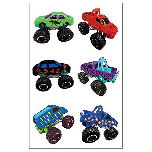 Premium Monster Truck Temporary Tattoos, Party Favors