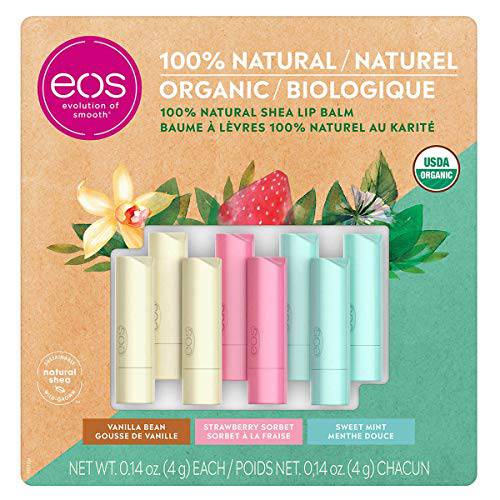 eos Organic Lip Balm Sticks, 8-pack
