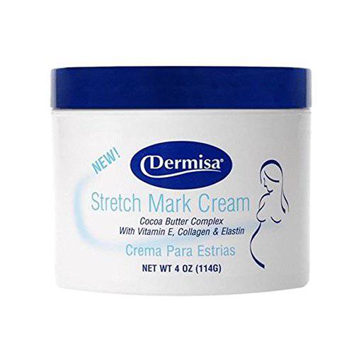 Dermisa Stretch Mark Cream | With Cocoa Butter, Vitamin E, Collagen & Elastin | 4 OZ | Pack of 2