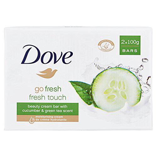 Dove:Go Fresh Fresh Touch Beauty Cream Bar with Cucumber & Green Tea Scent [ Italian Import ], 3.52 Ounce (Pack of 2)