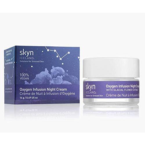 skyn ICELAND Oxygen Infusion Night Cream: Combat Signs of Aging, Overnight Repair, Travel Size 0.49 oz