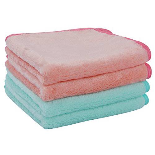 Sinland Microfiber Makeup Remover Cloths Reusable Face Towel Soft Facial and Skin Care Wash Cloth 9.8Inchx9.8Inch 6 Pack Black