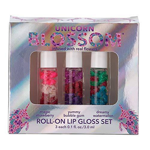 Blossom Scented Roll on Lip Gloss, Infused with Real Flowers, Made in USA, 0.20 fl. oz./5.9ml, Banana (Cap Color May Vary)