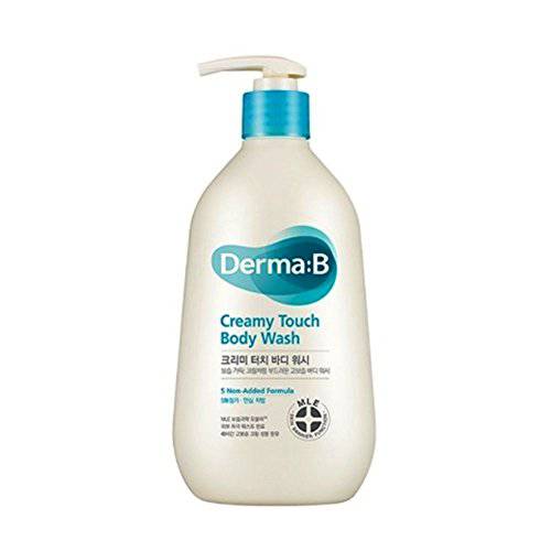 Derma B Creamy Touch Body Wash, Mild Moisturizing Cleanser with 48 Hour Long Hydration, 13.5 Fl Oz, 400ml