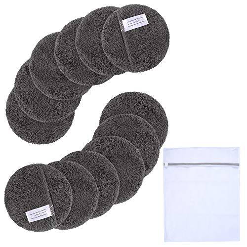 SUNLAND Reusable Makeup Remover Pads for Face,Eyes ,Lips Microfiber Face Cleansing Gloves Washable Makeup Remover Cloth with Laundry Bag Rounds Pads