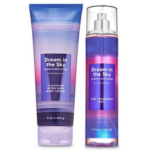 Bath and Body Works DREAM IN THE SKY - LAVENDER CLOUDS - Duo Gift Set - Body Cream and Fine Fragrance Mist - Full Size