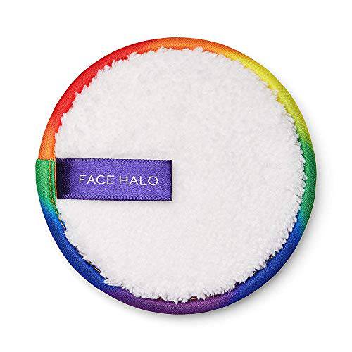 Face Halo | Reusable Makeup Remover Pads, Round Makeup Remover Pads for Heavy Makeup & Masks - Microfiber Makeup Remover Wipes for Mascara, Eye Shadow, Foundation (Love Is Love)