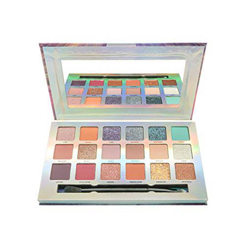 W7 Total Eclipse Pressed Pigment Palette - 18 Cool, Cosmic Colors - Flawless Long-Lasting Glam Makeup