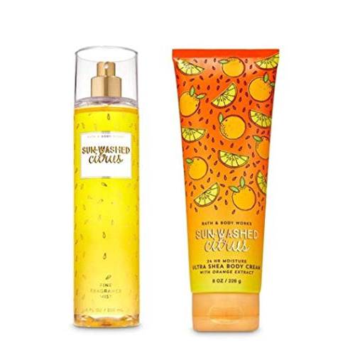 Bath and Body Works - Sun-Washed Citrus - Fine Fragrance Mist and Ultra Shea Body Cream - Full Size –2020