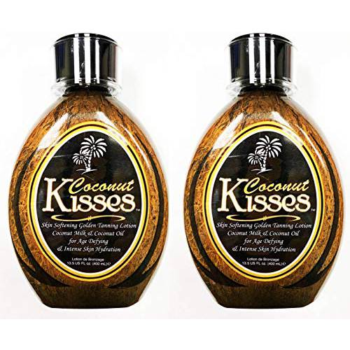 Lot of (2) Ed Hardy COCONUT KISSES Golden Tanning Lotion, 13.5 oz