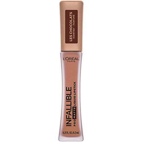 L’Oreal Paris Cosmetics Infallible Pro Matte Les Chocolats Scented Liquid Lipstick, Sweet Tooth, 0.21 Fluid Ounce