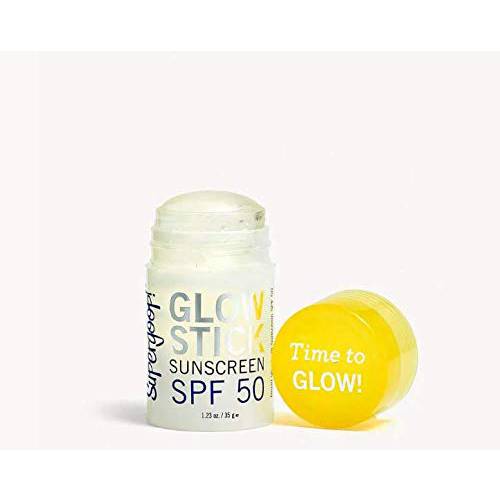 Supergoop Glow Stick, 0.70 oz - SPF 50 PA++++ Dry Oil Sunscreen Stick for Face & Body - Brightens & Hydrates for a Healthy Glow - Mess-Free, Travel-Friendly SPF