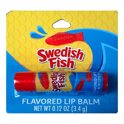 Taste Beauty (1) Stick Swedish Fish Candy Flavored Lip Balm Gluten Free - Red Tube Carded - Net Wt. 0.12 oz