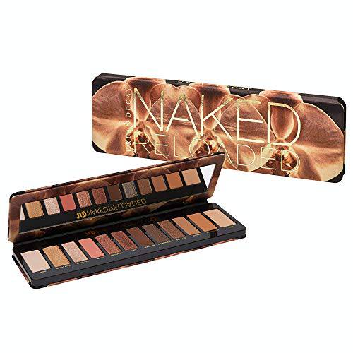 Urban Decay Naked Reloaded Eyeshadow Palette, 12 Universally Flattering Neutral Shades - Ultra-Blendable, Rich Colors with Velvety Texture - Set Includes Mirror